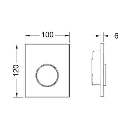 Клавиша смыва механическая Tece TECEloop 9242626 цвет хром