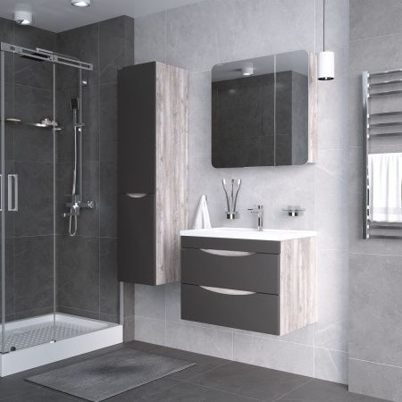 Тумба под раковину Grossman Талис 108013 80х40 подвесная цвет серый