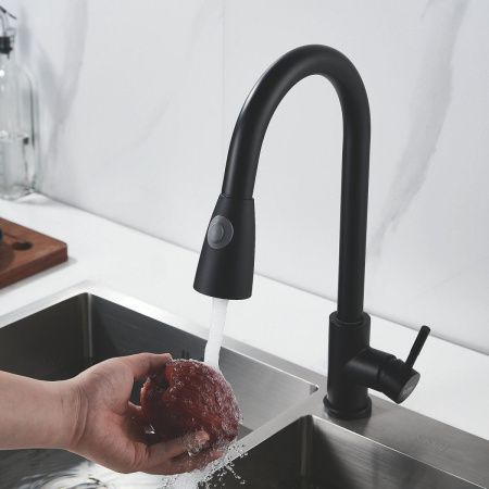 Смеситель для кухни Raffine F213H на мойку черный