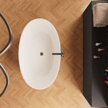 Ванна акриловая Frank 12529 175х105 отдельностоящая овальная с ножками