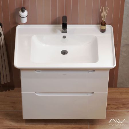 Тумба с раковиной Alavann Berta ALV0971000 90х50 подвесная цвет белый