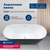 Ванна акриловая Aquanet Delight 00289723 170х75 отдельностоящая овальная с ножками