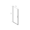 Душевая дверь Vincea Alpha VDP-3AL700CLGM 70х195 стекло прозрачное профиль вороненая сталь