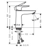 Смеситель Hansgrohe Talis E 71714140 на раковину бронза