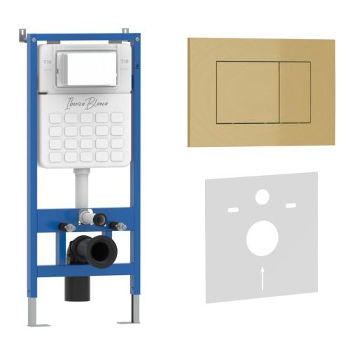 Комплект сантехническая инсталляция с клавишей смыва Iberica Blanca ESTI-S IB001.854 - фото 2