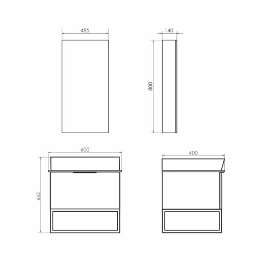 Тумба с раковиной Comforty 00-00010677CF 60x40x64,5 - фото 2