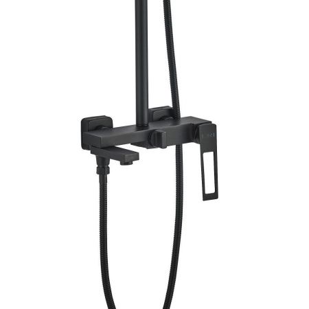 Душевая стойка Haiba HB24817-7 настенная цвет черный