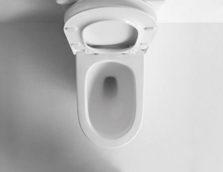 Унитаз напольный с бачком CeramaLux 2176 белый с сиденьем микролифт каскадный смыв