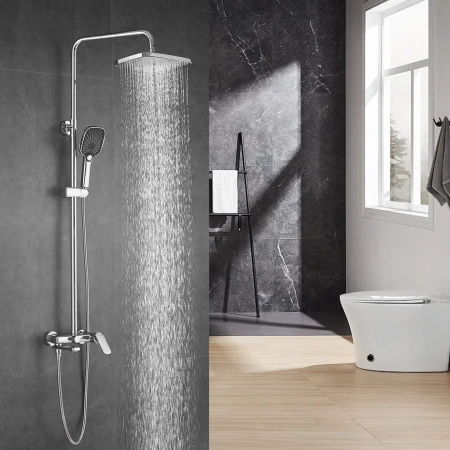 Душевая стойка Shevanik S8536 настенная цвет хром
