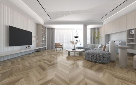 SPC ламинат Damy Floor CHEVRON DF05-Ch Сен-Жермен толщина 0.5 см 43 класс 600х127