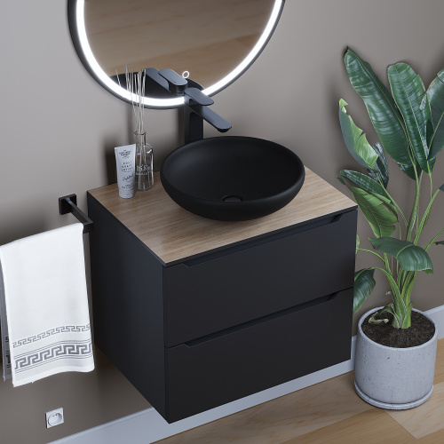 Раковина Uperwood Sfera 40 см 291020318 накладная цвет черный - фото 4