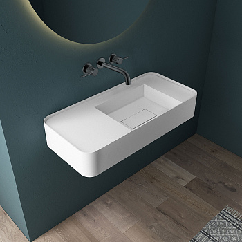 Смеситель Vincea Groove VBFW-4G1GM настенный вороненая сталь