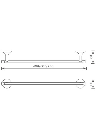 Полотенцедержатель AltroBagno Corposso AltroBagnoCorposo081311Cr