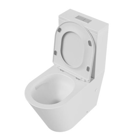 Унитаз напольный с бачком Grossman Торнадо GR-4458MSQ белый с сиденьем микролифт безободковый смыв торнадо