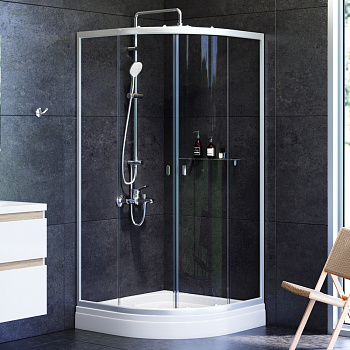 Душевой уголок Am.Pm X-Joy W88G-205-090MT64 90х90 стекло прозрачное профиль хром глянцевый без поддона