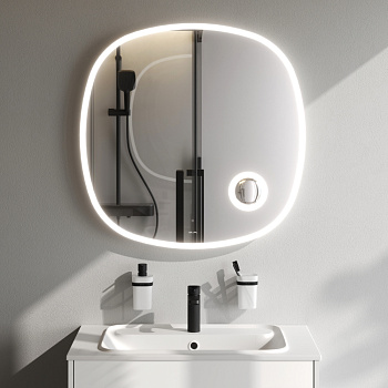 Зеркало в ванную Am.Pm Func M8FMOX0803SA 80х80 цвет серый