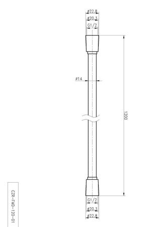 Душевой шланг Cezares CZR CZR-FMD-120-01 хром