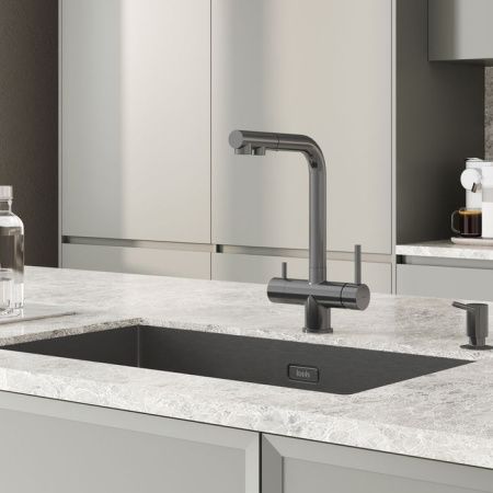 Смеситель для кухни IDDIS Umbra UMBGMPFi05 на мойку графит