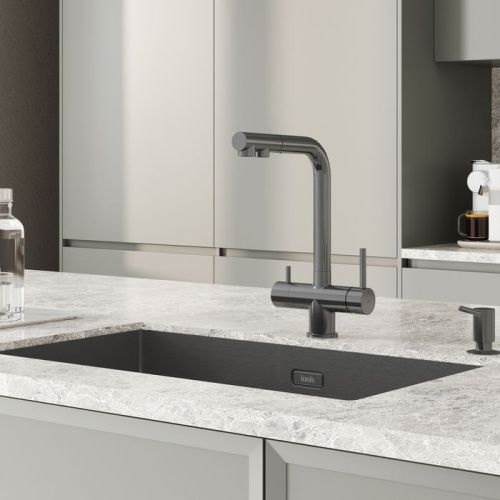 Смеситель для кухни Iddis Umbra UMBGMPFi05 на мойку графит - фото 2