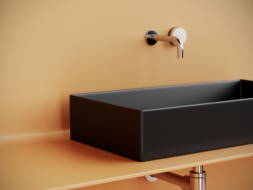 Раковина из сантехнического фарфора Ceramica Nova ELEMENT CN6071MB 70х36 накладная цвет черный матовый - фото 5