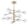 Люстра на штанге Ideal lux Equinoxe (Екуиноксе) Equinoxe SP12 Ottone Antico 200125