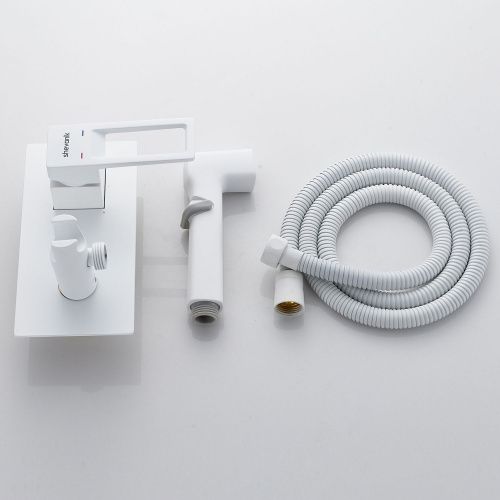 Гигиенический душ со смесителем Shevanik S6805C белый - фото 4