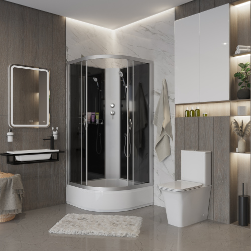 Душевая кабина Niagara Classic 35031434BK 80х80 четверть круга - фото 3