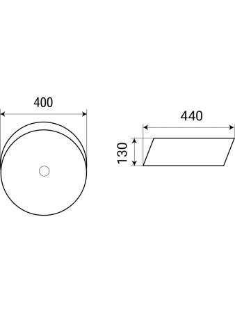 Раковина из сантехнического фаянса WeltWasser WW SK 10000003828 50х40 подвесная цвет белый без отверстий под смеситель