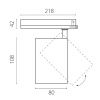 Трековый трехфазный светильник Lightstar Alta Base (Алта Басе) A5346TRIAC