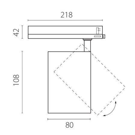 Трековый трехфазный светильник Lightstar Alta Base (Алта Басе) A5346TRIAC