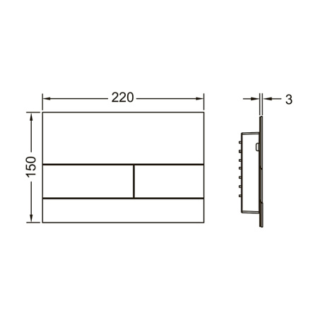 Панель смыва механическая Tece TECEsquare 9240848 цвет сатин красный позолоченный