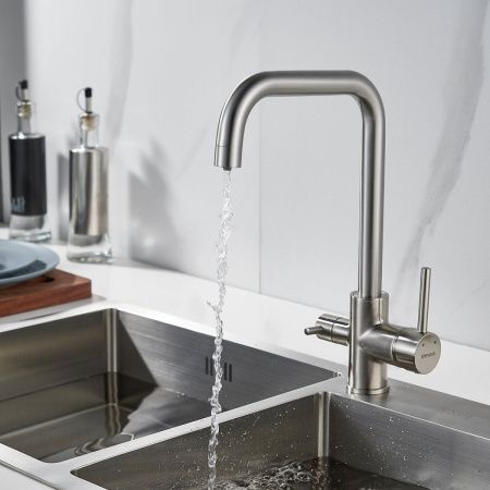 Смеситель для кухни Shevanik S228L на мойку сатин