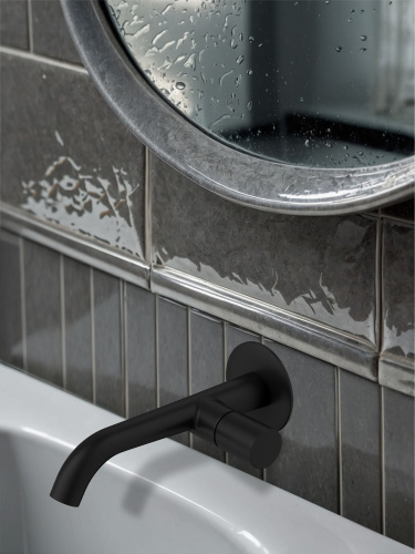 Смеситель для раковины AltroBagno Bilancia AltroBagnoBilancia010804MB встраиваемый в стену черный матовый - фото 5