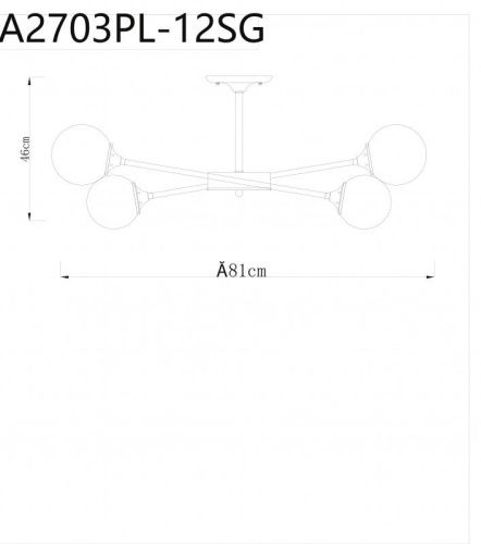 Люстра на штанге Arte Lamp MARCO (МАРЦО) A2703PL-12SG - фото 5