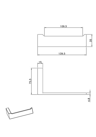 Бумагодержатель AltroBagno Aperto AltroBagnoAperto080906Cr