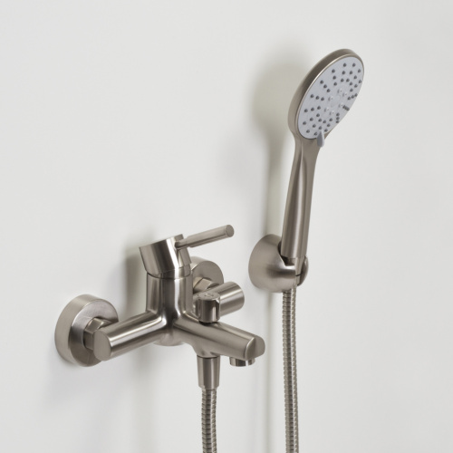 Смеситель для ванны и душа WasserKRAFT Wern 4200 4201 настенный никель - фото 3