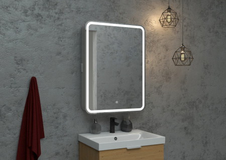 Зеркало-шкаф Континент Elliott МВК018 60х15х80 подвесной цвет белый Зеркало-шкаф Континент Elliott МВК018 60х15х80 подвесной цвет белый