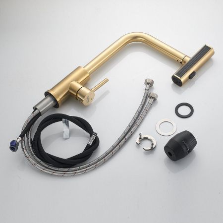 Смеситель для кухни Raffine F203G на мойку золото