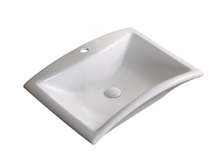 Раковина из сантехнического фарфора Cerutti SPA CR7096 62х44 накладная цвет белый без отверстий под смеситель