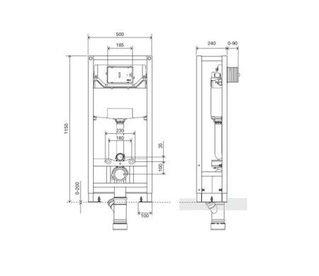 Инсталляция для подвесного унитаза Oli OLI 120D PLUS 882618