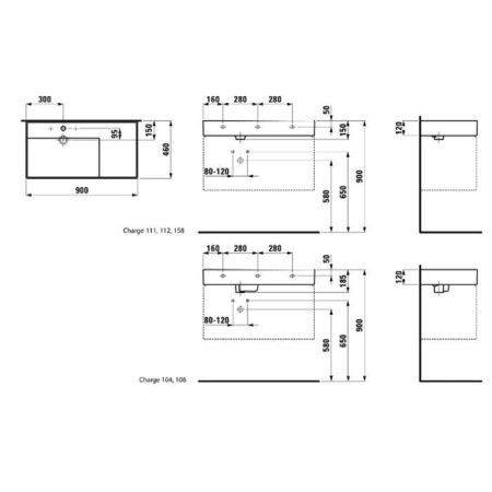 Раковина керамическая Laufen Kartell 8.1033.8.000.111.1 90 см накладная цвет белый 1 отверстие под смеситель