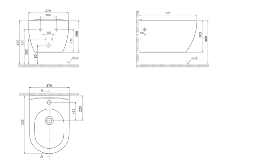 Биде Boheme Bianca 964-WM подвесное - фото 2