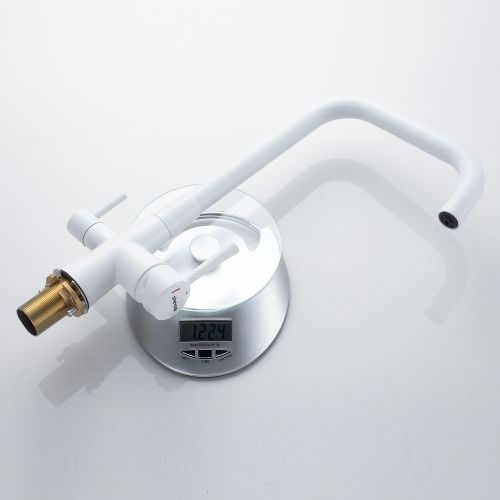 Смеситель для кухни Shevanik S528C на мойку белый - фото 5