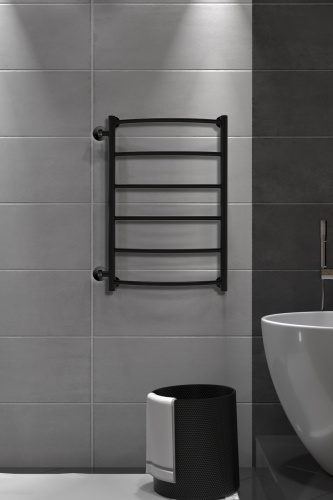 Полотенцесушитель Indigo Arc LASW70-30BR-б/п-60 38х70 водяной черный муар - фото 2