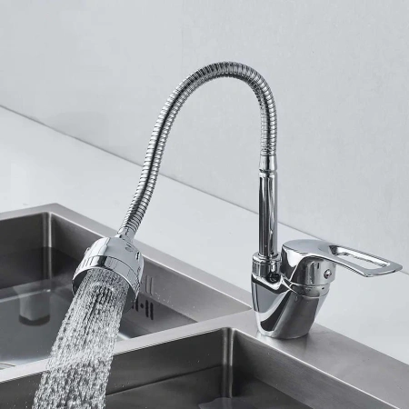 Смеситель для кухни Shevanik S5143 на мойку хром