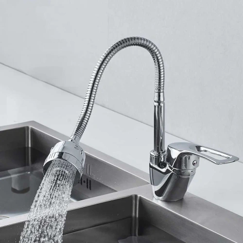 Смеситель для кухни Shevanik S5143 на мойку хром - фото 4