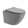 Унитаз подвесной Abber Bequem AC1101TMG серый с сиденьем микролифт безободковый смыв торнадо