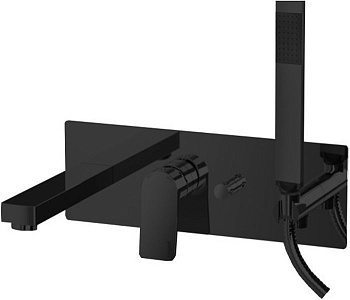 Смеситель для ванны с душем Paffoni Tilt TI001NO встраиваемый в стену/настенный черный