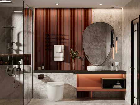 Унитаз приставной Abber Bequem AC1111 белый с сиденьем микролифт безободковый каскадный смыв