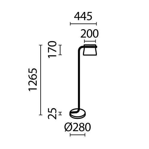 Светильник напольный Maytoni Cabaret MOD170FL-L8BS3K - фото 3